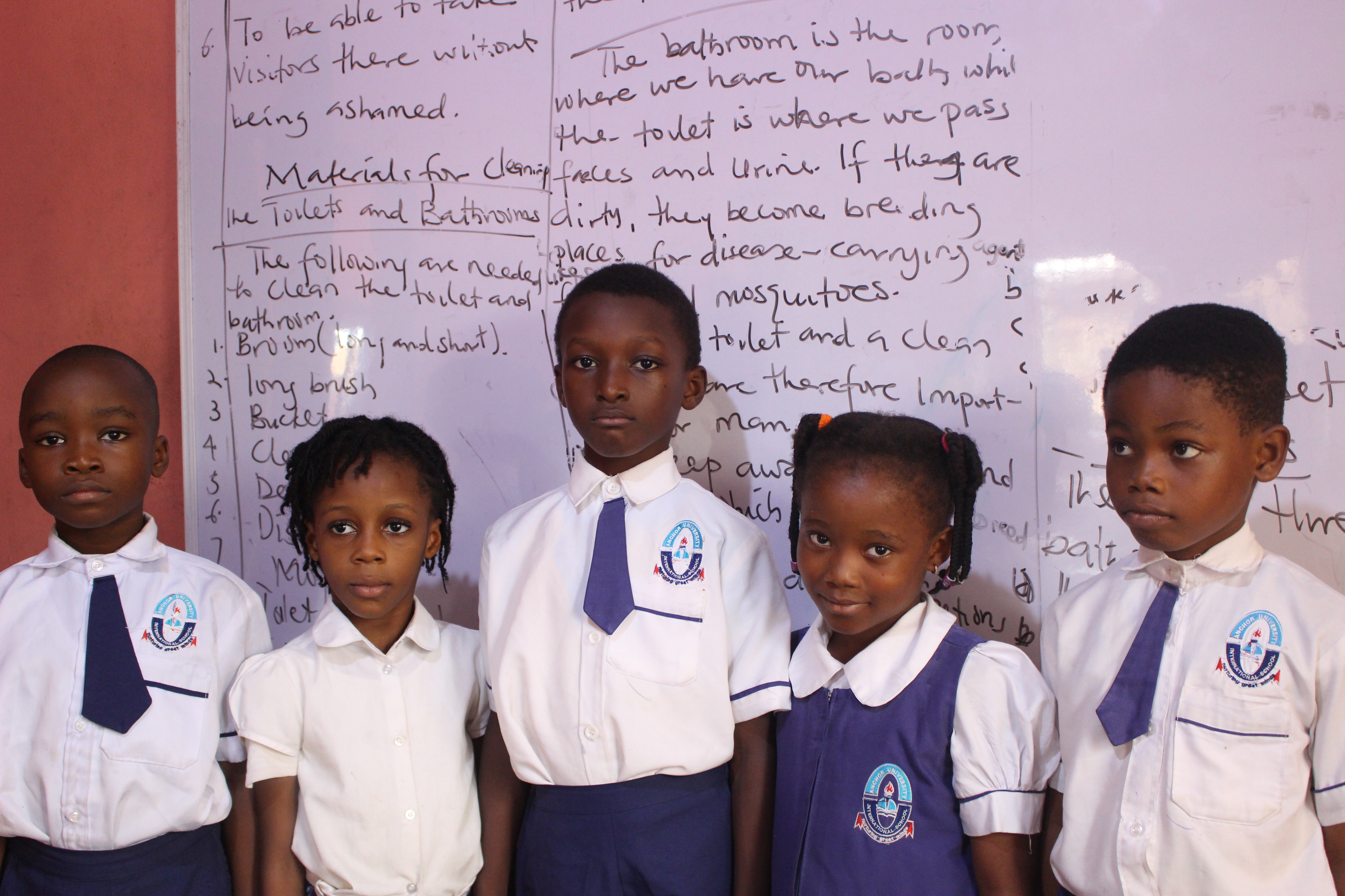 Children learning in class